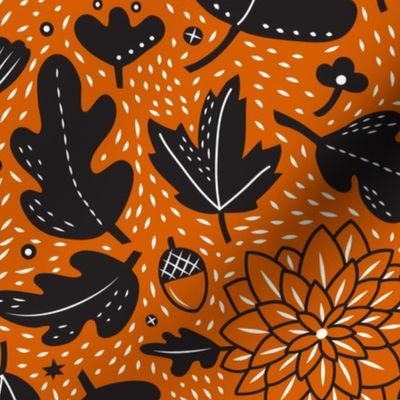 Folk Flora - Pumpkin Orange