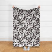 Autumnal Bounty - Fall Botanical - Brown Silhouette Large Scale