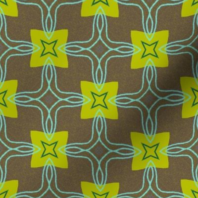 Mid-century Hawaiian Coordinate Olive Squares