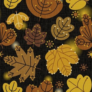 Autumn splendor,  falling leaves
