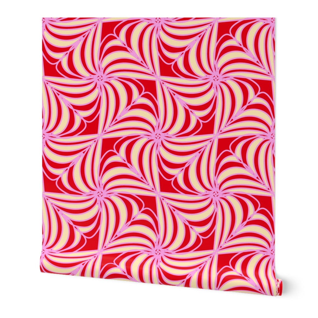 swirl red pink trending current table Wallpaper | Spoonflower