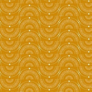 Rise And Shine - Boho Geometric Goldenrod Yellow Small Scale