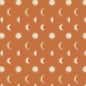 Boho Moon Orange & Cream 
