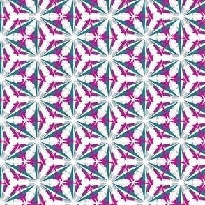 spiky stars pink-teal