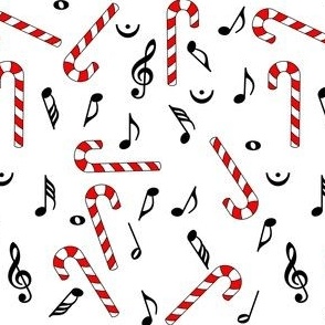 Candy Canes Music Notes