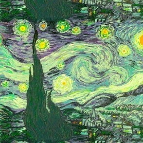 Van Gogh greeny starry night