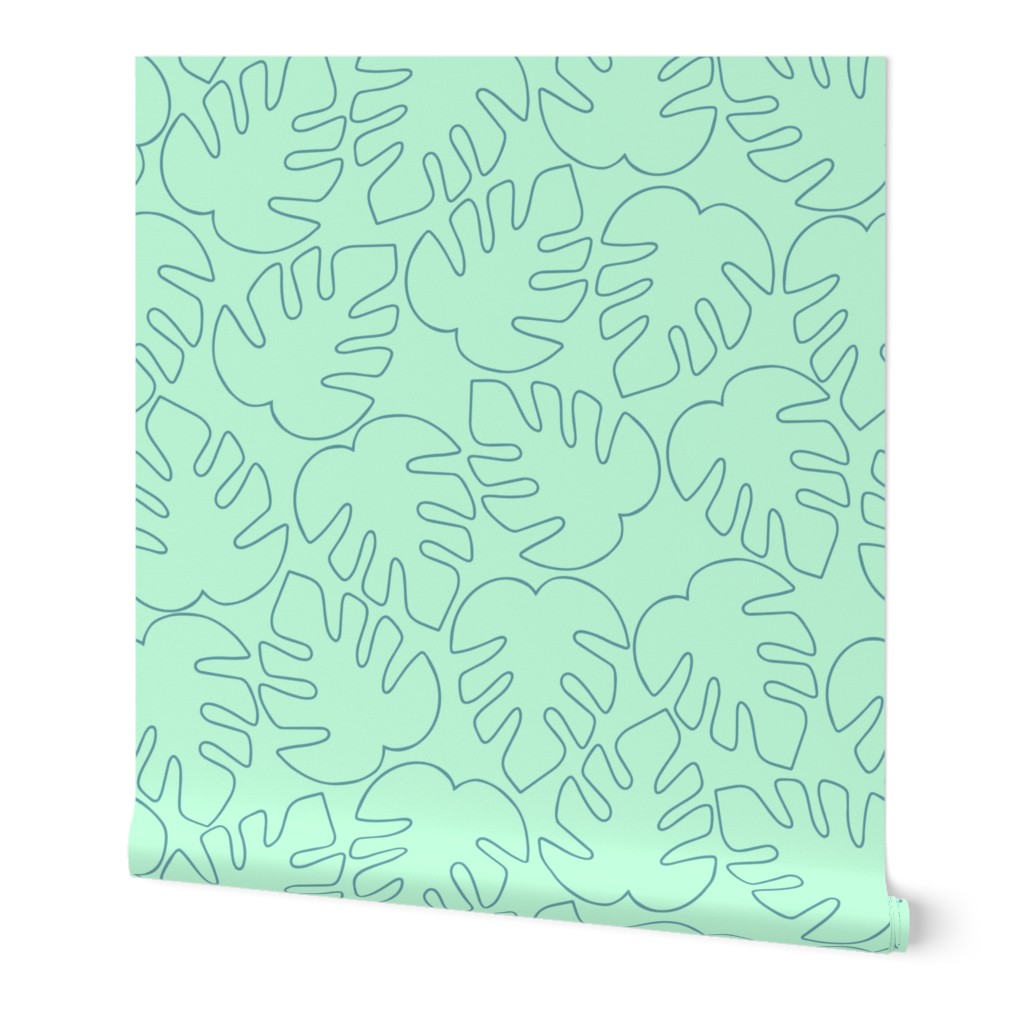 Jumbo // Monstera-line in Blue & Mint