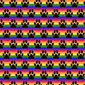 Very Rainbow! Rainbow Paw Print -- Dog, Cat Paw Print -- 485dpi (31% of Full Scale)