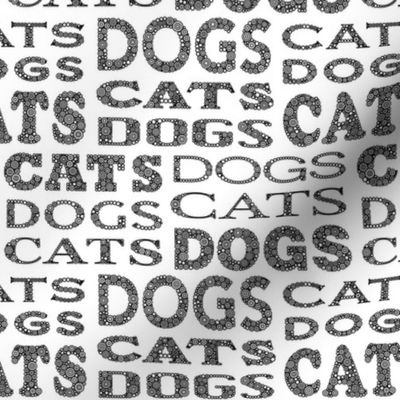 Cats and Dogs Text Print