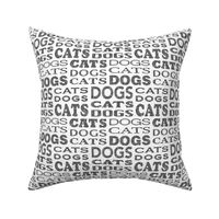 Cats and Dogs Text Print