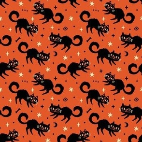 Halloween black cats. Small scale