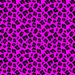 Smaller Jumbo Spots Animal Repeat Pattern Print in Hot Pink and Black
