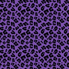 
Leopard Spots Animal Repeat Pattern Print in Purple and Black

