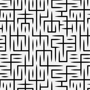 Atomic Maze Black White 