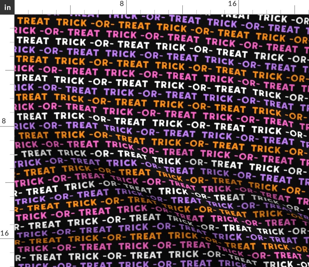 (1/2" scale) trick or treat - multi pink and purple - halloween - C21