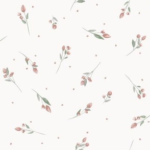 Pink Rose Buds Scatter