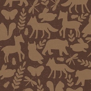 Into The Woods: Brown Two-Tone Animals