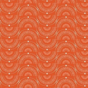 Rise And Shine - Boho Geometric Orange Small Scale