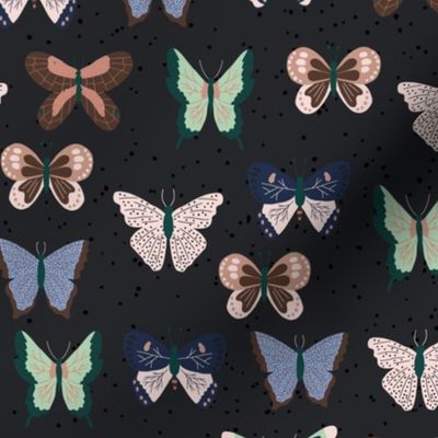 Into The Woods: Multicolor Butterfly-Black