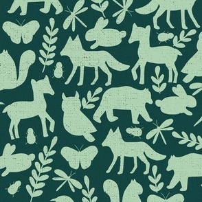 Into The Woods: Green Two-Tone Animals