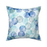 Bubbles, Watercolor bubbles, Blue bubbles, Blue circles, simple circles, watercolor polka dot