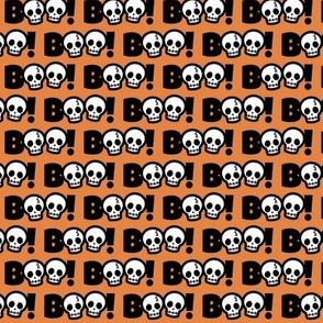 BOO Skulls on Orange Mini