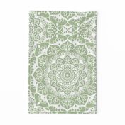 sage green mandala kaleidoscope