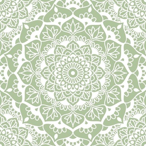 sage green mandala kaleidoscope