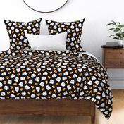 Kawaii Candy Corn and Ghost Pattern in Black, Large