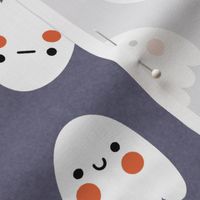 Kawaii Candy Corn and Ghost Pattern in Gray, Large