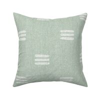 Big Stack - pale sage - triple dash, largescale textured geometric, light green