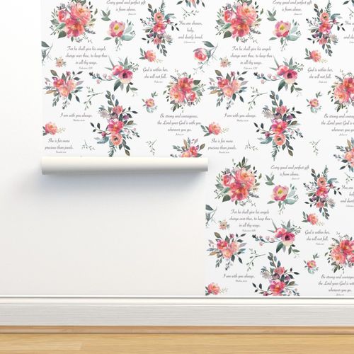 11” Scripture for Her- floral on white