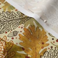 Autumn Confetti Small- Fall Leaves- Thanksgiving Home Decor- Earthy Tones Oak Leaves and Acorns