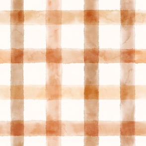 Watercolor Fall Plaid (rust-bronze) 18"