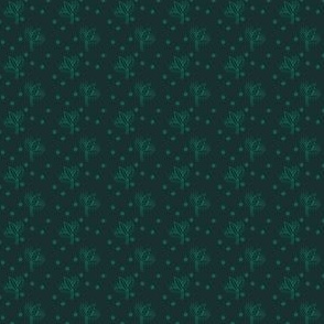 Ditsy Dotted Plant - Dark Green