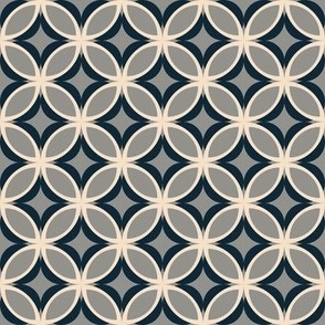 006 - $ Small scale modern Frangipani Stylized Geometric Floral: medium scale for home decor, lampshades, pillows  - for retro wallpaper, vintage table linens, masculine decor