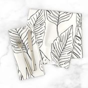 Jumbo // Banana Leaf Outline Black and White