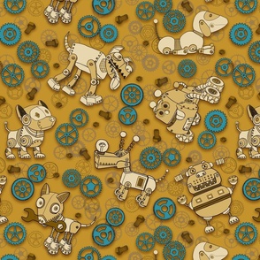 ROBOT Dogs Blue Cogs Nuts & Bolts Large