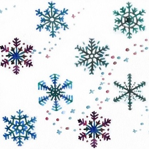 Snowflakes in blue