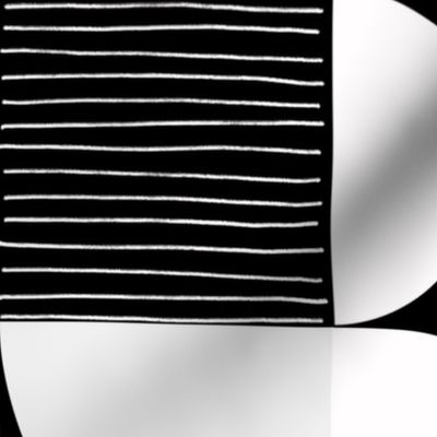 White Black Modern Art Geometric Collage