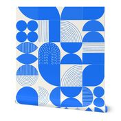 Blue Abstract Shapes Collage