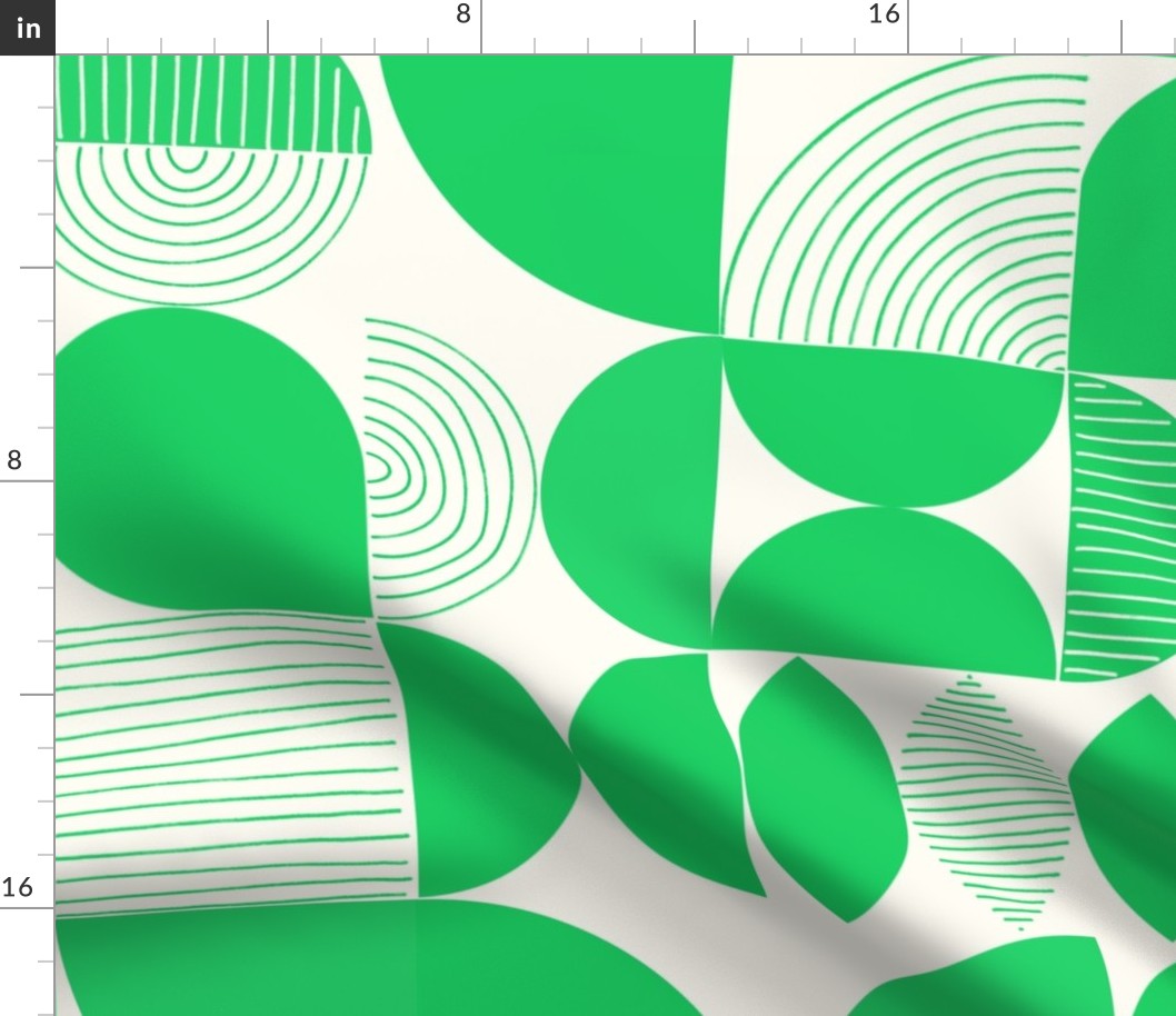 Green Mod Art Shapes