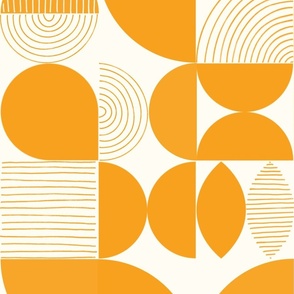 Orange Geometric Shapes Jumbo