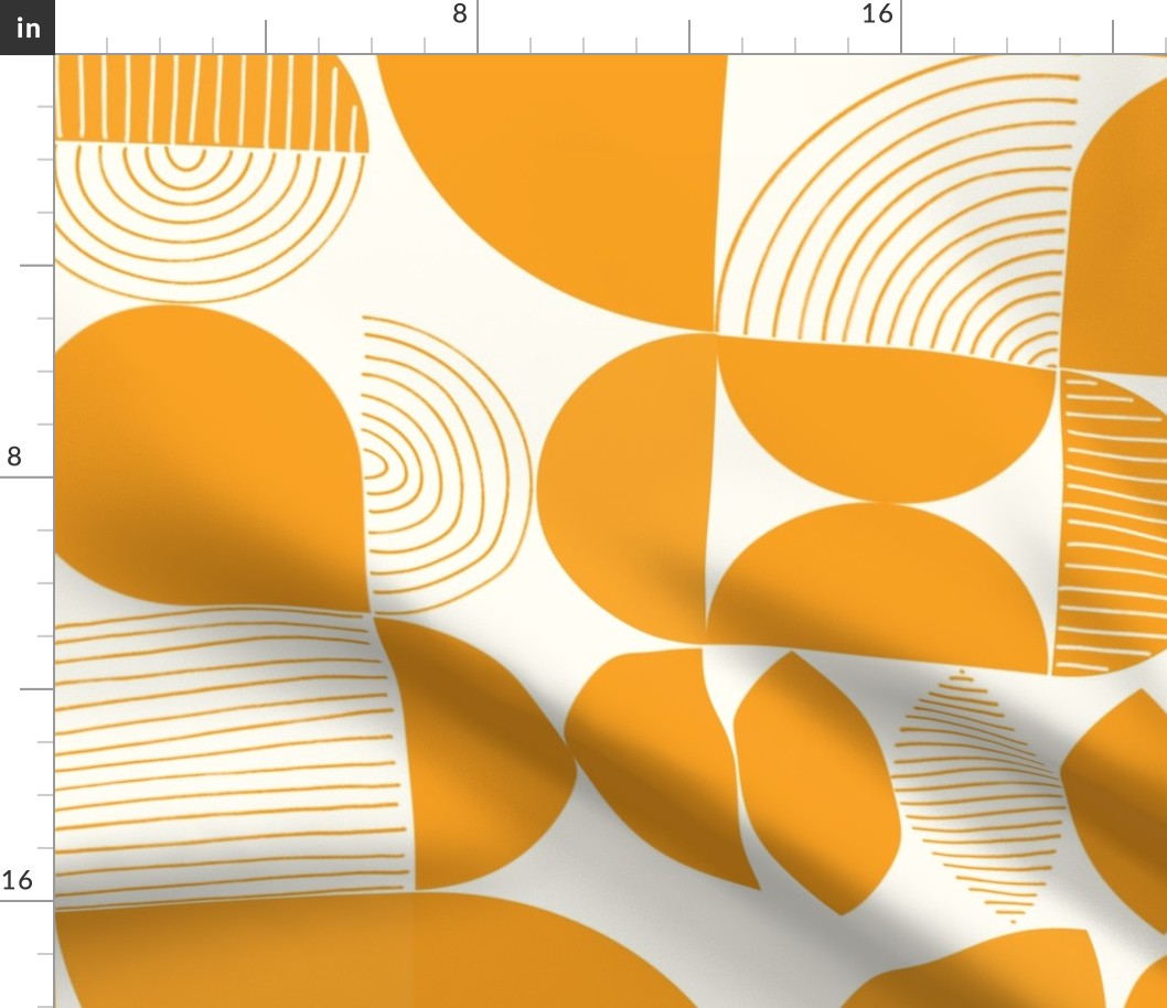 Orange Geometric Shapes Jumbo