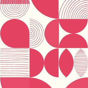 Pink Abstract Shapes Collage