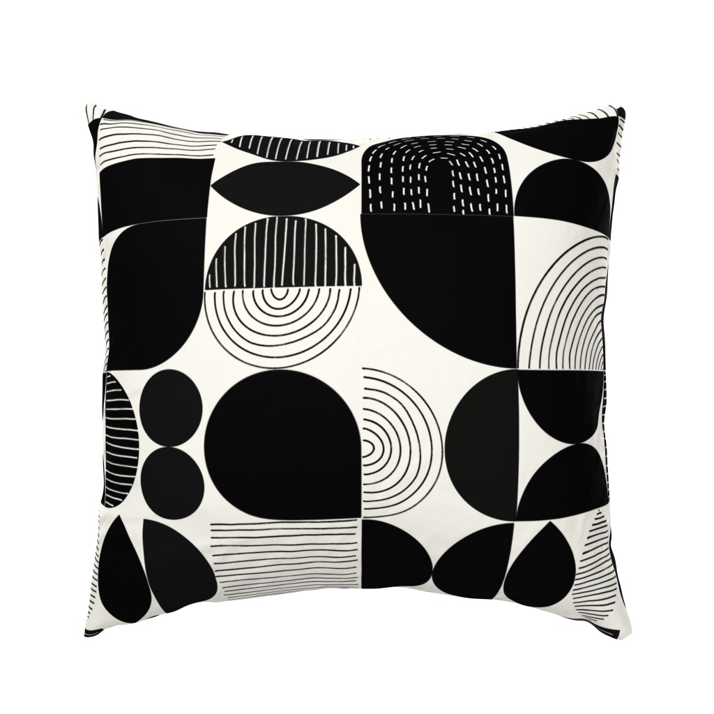 Black & White Geometric Shapes Large