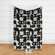 Black & White Geometric Shapes Large