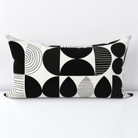 Black & White Geometric Shapes Large