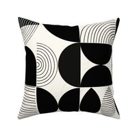 Black & White Geometric Shapes Large