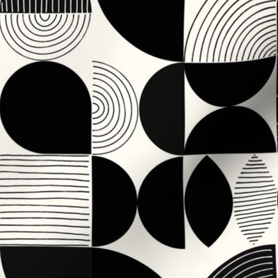 Black & White Geometric Shapes Small